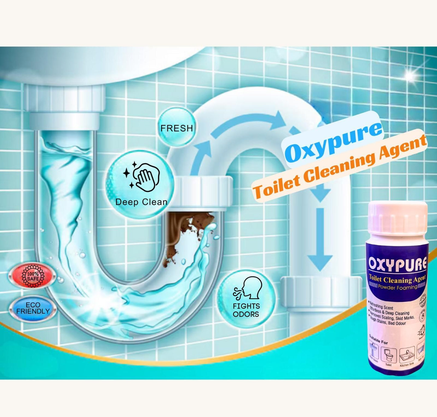 OxyPure Toilet Cleaning Agent (Buy 1 Get 1 Free)