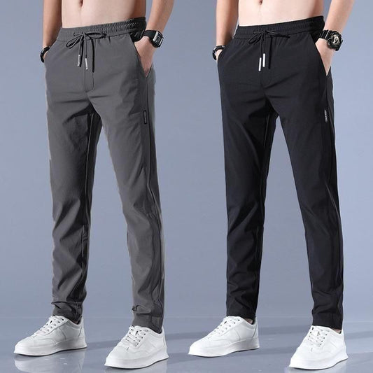 MEN'S Stylish REGULAR FIT LYCRA TRACK PANT( Black + GREY ) ( Buy 1 Get 1 Free)