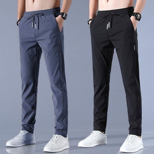 🔥Buy 1 Get 1 Free💥🤩PREMIUM MEN'S HIGH STRETCH SKINNY LYCRA PANTS(Black & Gray) 🔥