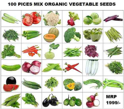 Organic Mix Vegetables Seeds With 5 Grow Bags