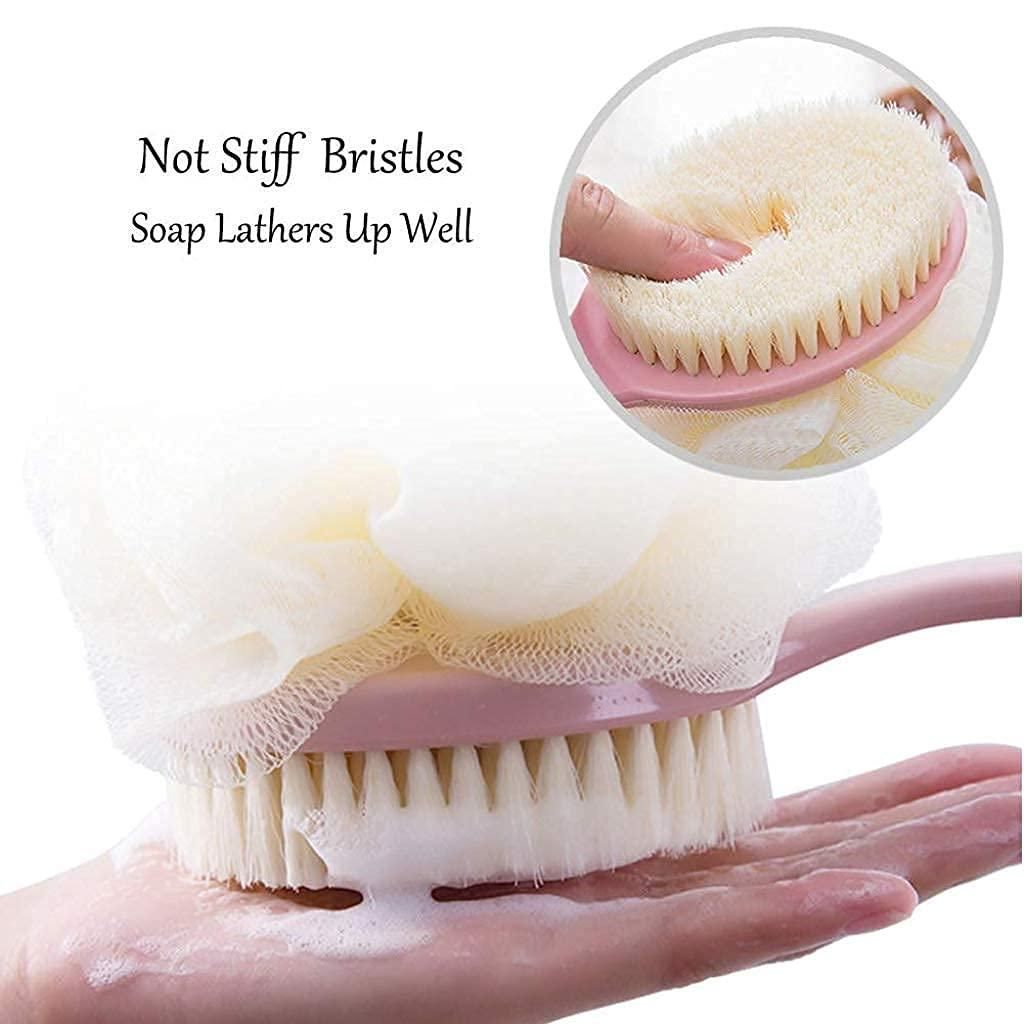 2 IN 1 loofah with handle