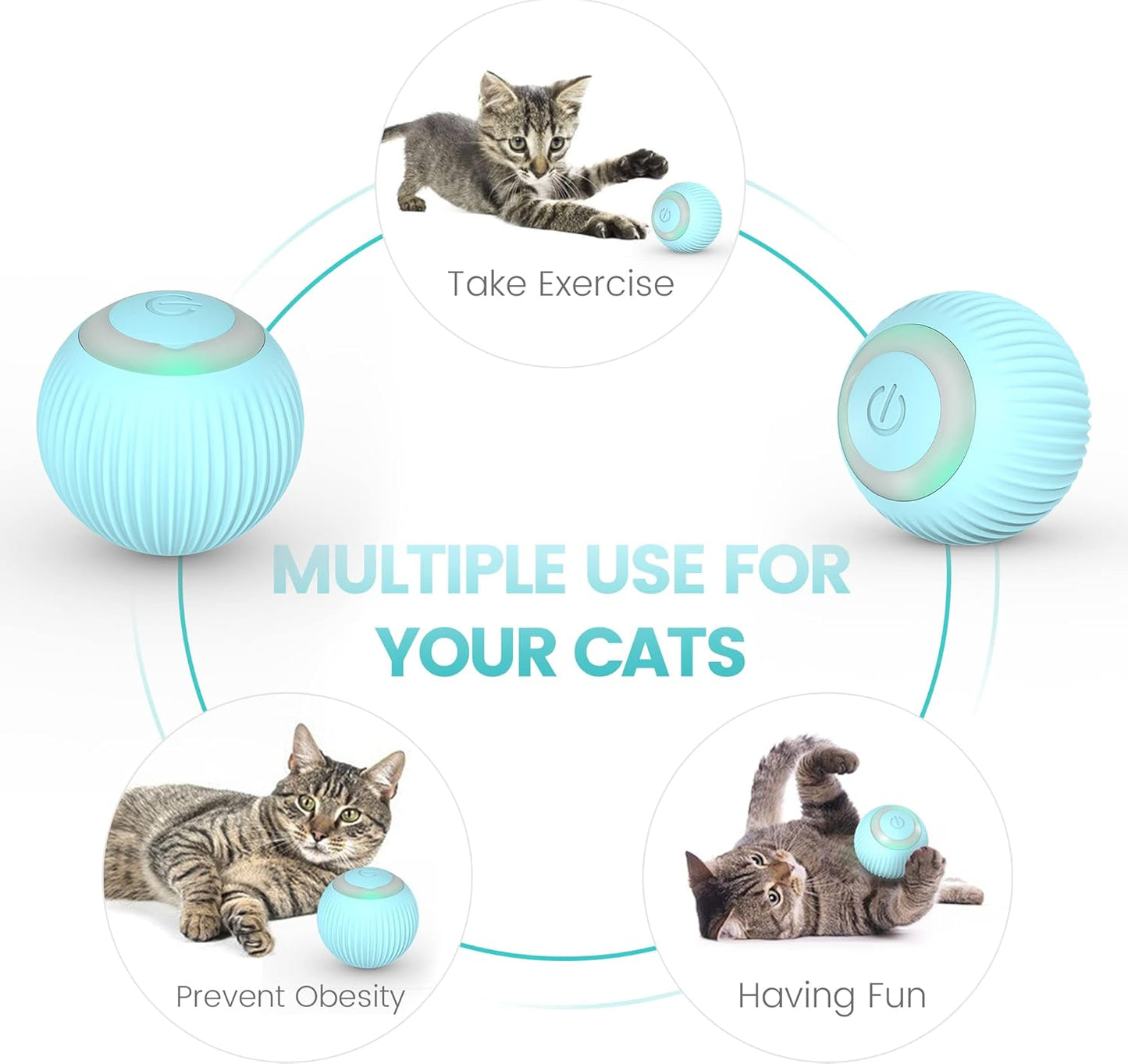 Rotating Cat Toy Ball