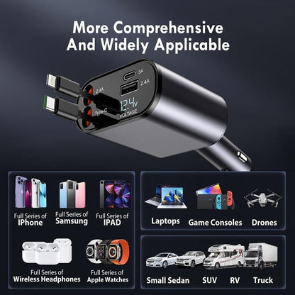 Flexi Car Charger, Fast. Flexible. Clutter-Free Charging for Every Drive!