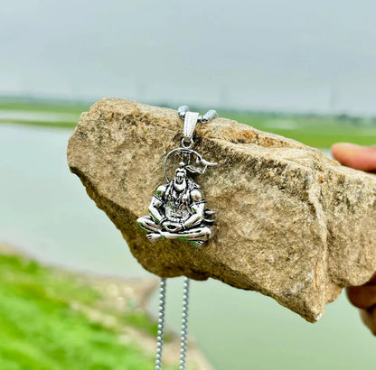 Meditation Hanuman Ji-AsthDhatu Locket With Chain