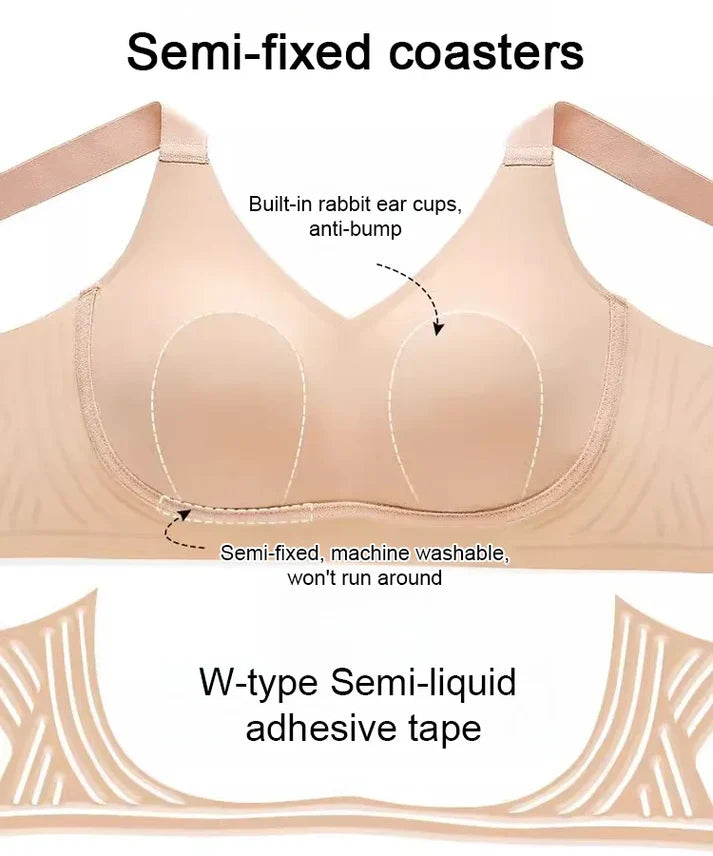 🔥New Year Sale🏆Wire-Free Non-Marking Skin-Friendly Push-Up Bra 🔥(Pack of 3)