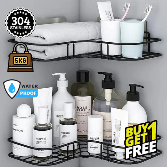 Self Adhesive Metal Corner Shelf (Buy 1 Get 1 Free)